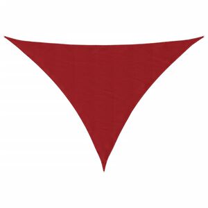 vidaXL P&acirc;nză parasolar, roșu, 3x4x4 m, țesătură oxford, triunghiular