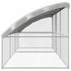 vidaXL Cușcă pentru c&acirc;ini 3 pcs Argintiu 6 x 2 x 2 m Oțel galvanizat