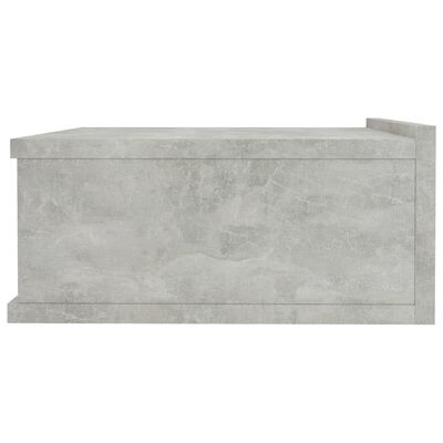 vidaXL Noptieră suspendată, gri beton, 40x30x15 cm, PAL
