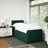 vidaXL Pat box spring cu saltea, verde &icirc;nchis, 90x190 cm, catifea