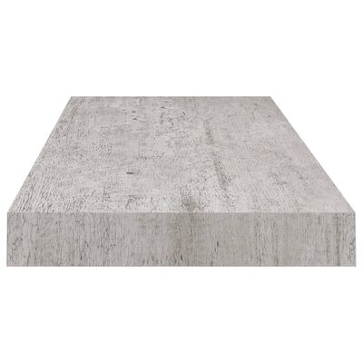 vidaXL Raft de perete suspendat, gri beton, 60x23,5x3,8 cm, MDF