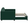 vidaXL Pat de zi cu extensie, verde &icirc;nchis, 80x200 cm, catifea