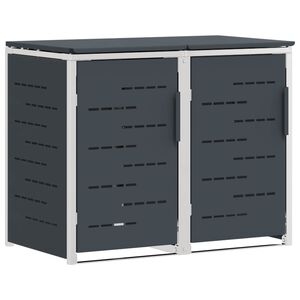 vidaXL Depozitare pentru Containere cu Roți for 2 Bins 240L Antracit