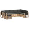 vidaXL Set canapea sectională 9 pcs Alb și antracit