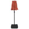 vidaXL Umbrelă de grădină cu două capete/LED-uri, cărămiziu 316x145 cm