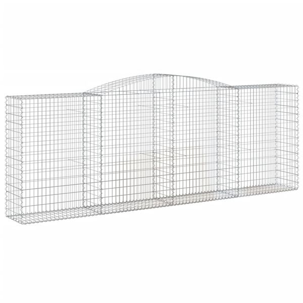 vidaXL Coș gabion arcuit, 400x50x140/160 cm, fier galvanizat