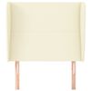 vidaXL Tăblie de pat cu aripioare, crem, 103x23x118/128 cm, piele eco
