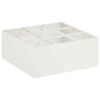 vidaXL Vază pentru Grădină Alb 100 x 100 x 50 cm Oțel laminat la rece