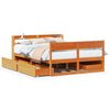 vidaXL Cadru de pat fără saltea, maro ceruit 150x200 cm lemn masiv pin