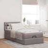 vidaXL Cadru de pat otoman cu saltea Taupe 80x200cm Material