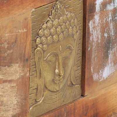 vidaXL Cutie depozitare placare Buddha, 90x35x45 cm, lemn reciclat