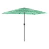 vidaXL Umbrelă soare de grădină cu st&acirc;lp din oțel verde 300x200x250 cm