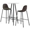 vidaXL Set de bar, 3 piese, gri &icirc;nchis, material textil