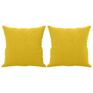 vidaXL Perne decorative, 2 buc., galben, 40x40 cm, catifea