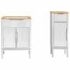vidaXL Set de mobilier pentru baie FLORO 2 pcs Alb Lemn de pin masiv