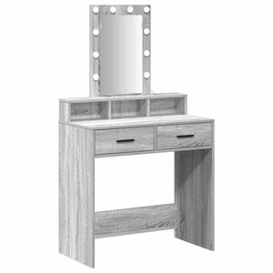 vidaXL Masă de Machiaj Gri 79 x 41 x 140 cm Lemn prelucrat