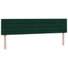 vidaXL Pat box spring cu saltea, verde &icirc;nchis, 180x220 cm, catifea
