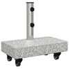 vidaXL Bază pentru umbrelă 25 kg Gri Granit Dreptunghiular