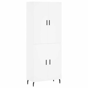 vidaXL Dulap &icirc;nalt, alb, 69,5x34x180 cm, lemn compozit