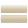 vidaXL Set de canapele cu perne, 3 piese, crem, textil