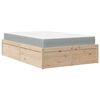 vidaXL Pat cu saltea, 140x190 cm, lemn masiv pin