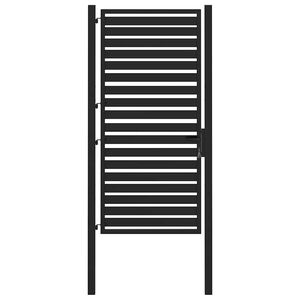 vidaXL Poarta de gradina incuiata neagra 100x180 cm aluminiu