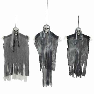 vidaXL Fantoma de Halloween Suspendată 3 pcs Negru 66 x 110 cm