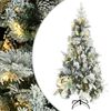 vidaXL Brad de Crăciun pre-iluminat cu zăpadă & conuri, 225 cm, PVC&PE