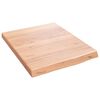 vidaXL Raft de perete maro deschis 40x50x(2-4) cm lemn stejar tratat