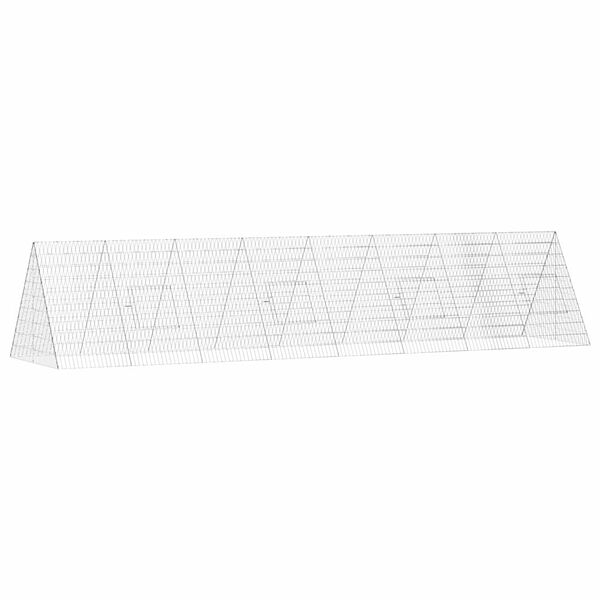 vidaXL Cușcă pentru pui Argintiu 430 x 100 x 85 cm Oțel Galvanizat