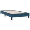 vidaXL Pat box spring cu saltea, albastru &icirc;nchis, 80x210 cm, catifea