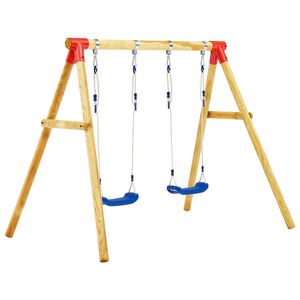 vidaXL Set de leagăne, 230x130x166 cm, lemn de pin