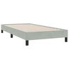 vidaXL Pat box spring cu saltea, gri deschis, 80x210 cm, catifea