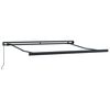 vidaXL Cortina Retractabilă Roșu și Alb 300 x 250 cm Stofă și Metal