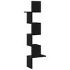 vidaXL Raft de perete pentru colț, negru, 32x32x127,5 cm PAL