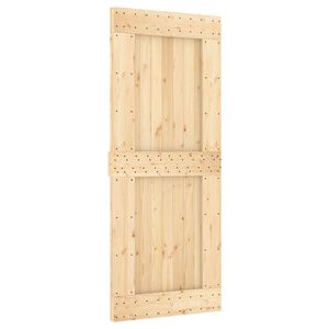 vidaXL Ușă glisantă NARVIK Natural și Negru 85 x 210 cm (152,5 cm)
