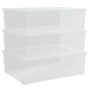 vidaXL Cutii de depozitare din plastic, 3 buc., 25 L, stivuibile