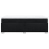 vidaXL Pat box spring cu saltea, negru, 80x200 cm, textil