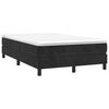 vidaXL Pat box spring cu saltea, negru, 120x200 cm, catifea