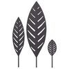 vidaXL Coadă de grădină 3 buc. 116,5 x 35 x 3 cm Negru Oțel