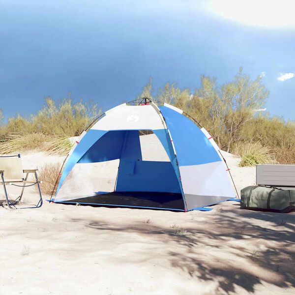vidaXL Cort camping 2 persoane albastru azur impermeabil setare rapidă
