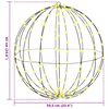 vidaXL Bola cu 192 LED Alb cald 59,5 x 59,5 x 63 cm Metal