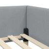 vidaXL Cadru de pat colțar Gri deschis 90 x 200 cm țesătură