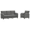 vidaXL Set de canapea 2 pcs Gri &icirc;nchis Catifea