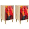 vidaXL Dulap de noapte HEESCH 2 buc. Stejar Sonoma 36 x 33 x 60 cm
