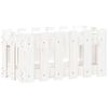 vidaXL Jardinieră grădină design gard, alb, 60x30x30 cm lemn masiv pin