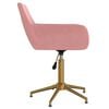 vidaXL Scaune de bucătărie pivotante, 2 buc., roz, catifea