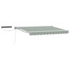 vidaXL Cort electric retractabil Verde și alb 3,5 x 2,5 m