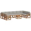 vidaXL Set de canapele de exterior 11 buc. Gri natural și deschis