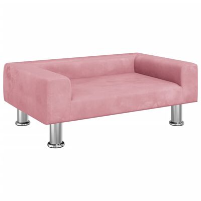 vidaXL Canapea pentru copii, roz, 70x45x26,5 cm, catifea